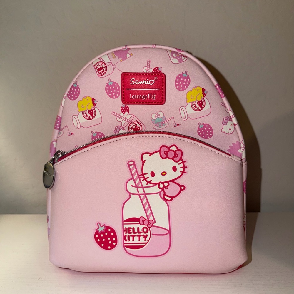 Loungefly Sanrio Hello Kitty Strawberry Milk Mini Backpack